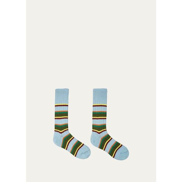 NWT $40 Paul Smith Men's “Bingo” Stripe Knit Crew Socks made in Italy. - Picture 2 of 2